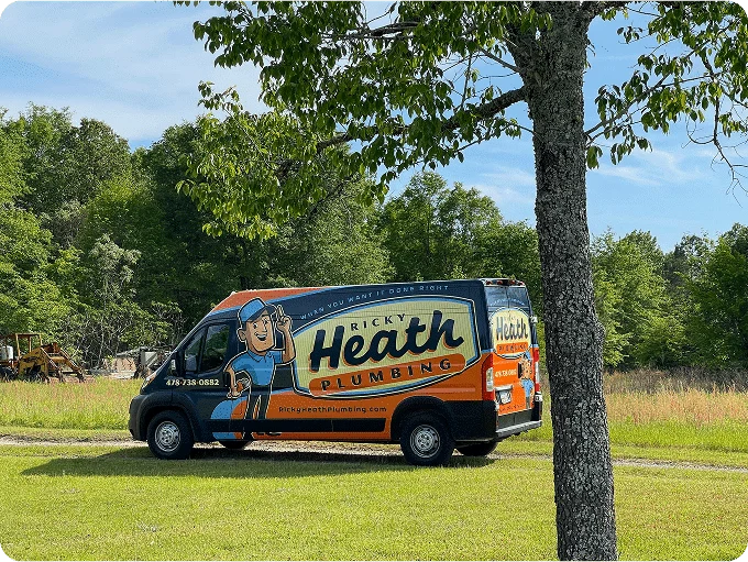 A Ricky Heath Plumbing service van