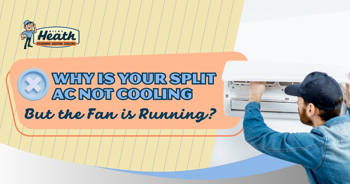 split ac not cooling but fan is running