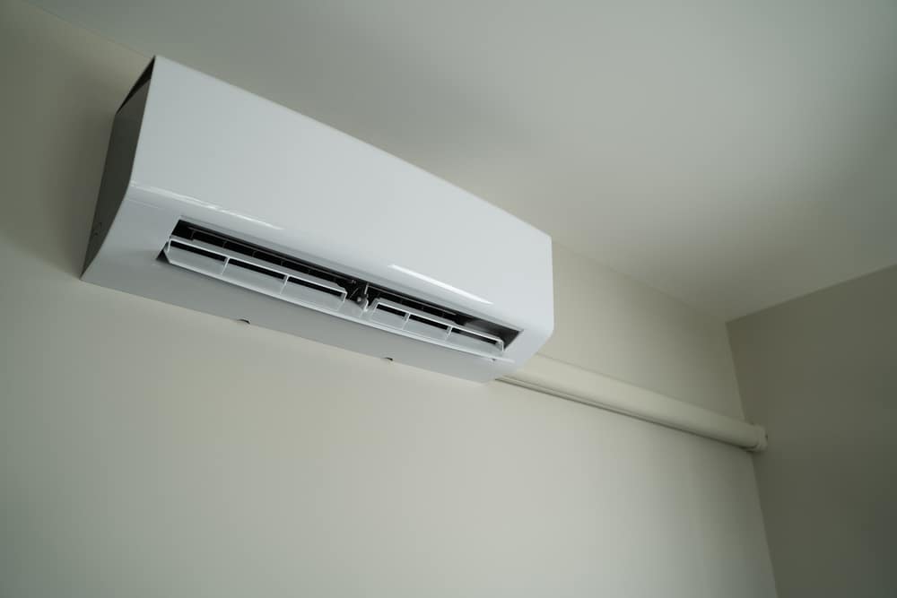mini split installed in a room