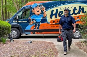 Ricky Heath Technician Walking Toward House